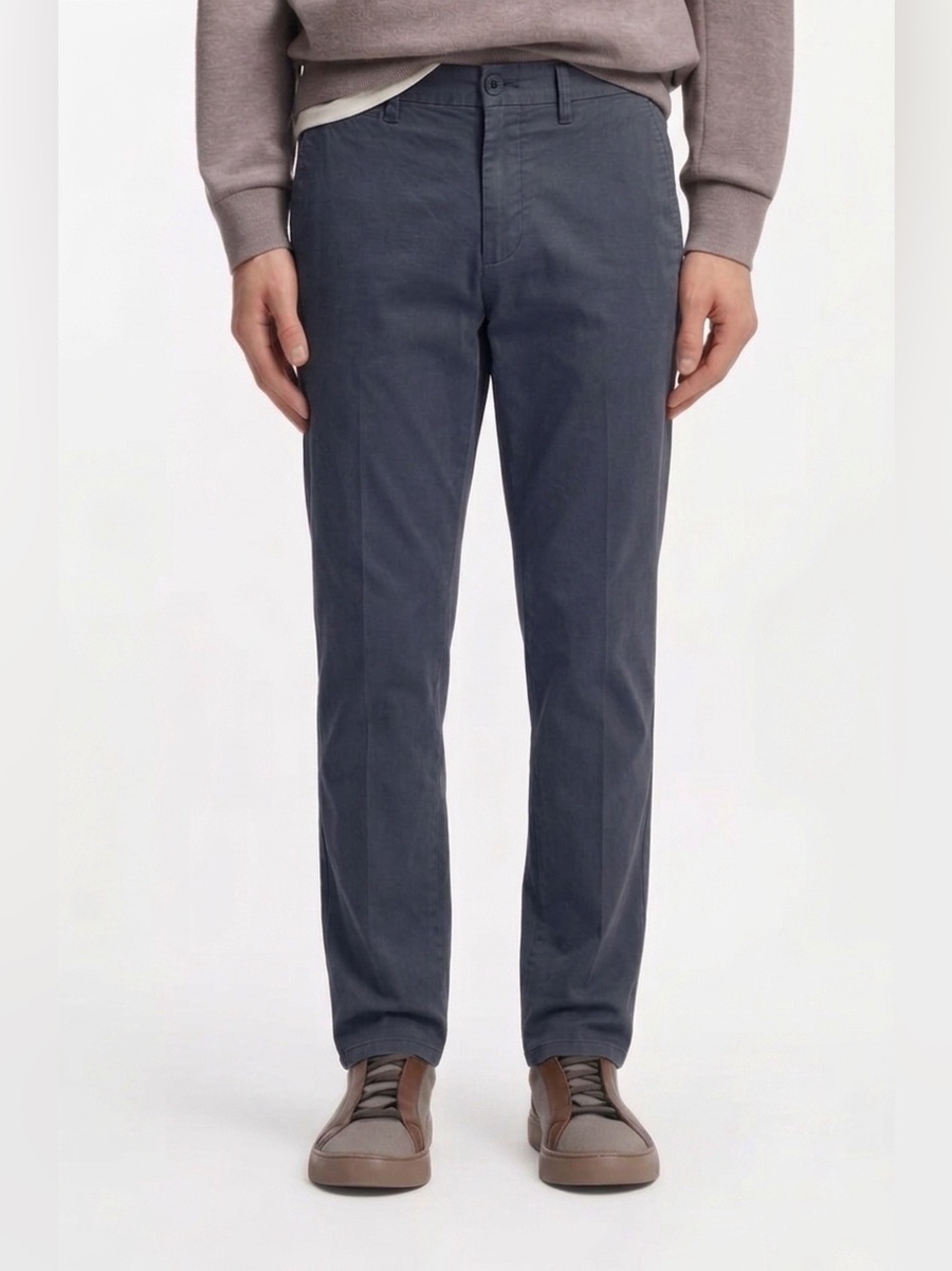 HUGO BOSS Men's Rice Slim Fit Straight Leg Casual Cotton Pants - Grey, Sz 34